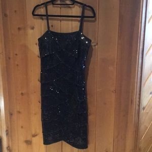 Black Sequin evening dress